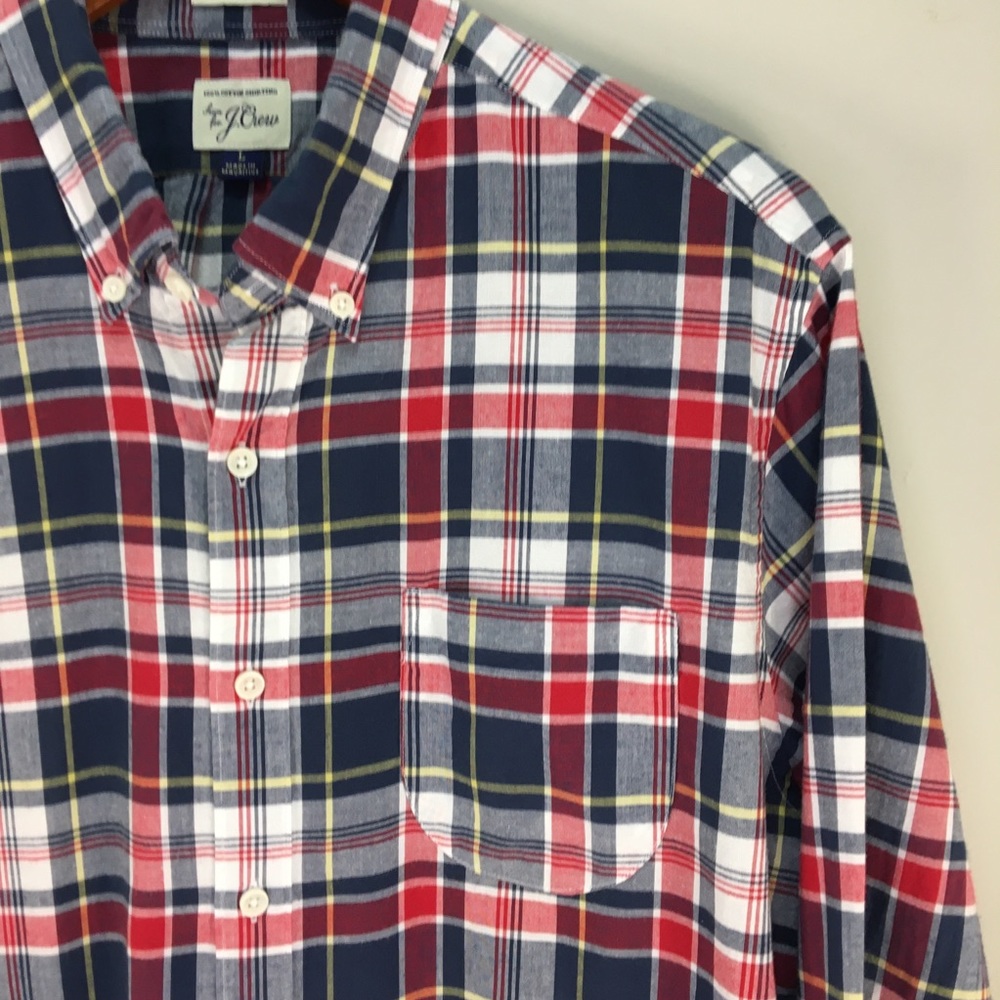 J. Crew Men’s Large Slim long sleeve Plaid Shirt